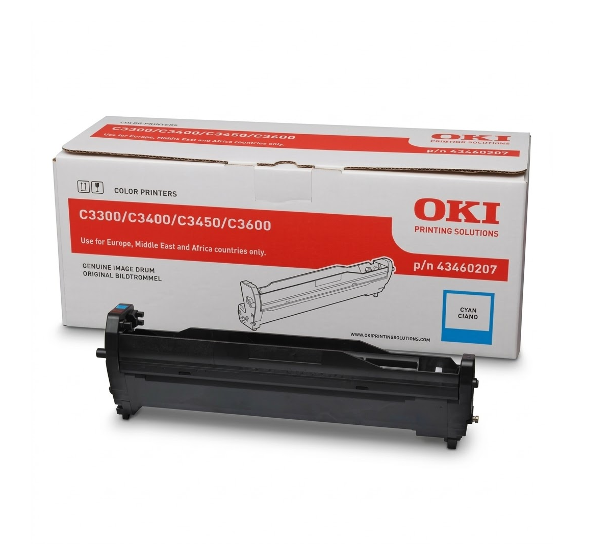 Trống in OKI C3300 Cyan Image Drum – Cho máy in OKI C3300n/C3400n/C3600n Color LED (C3300 Cyan Drum)