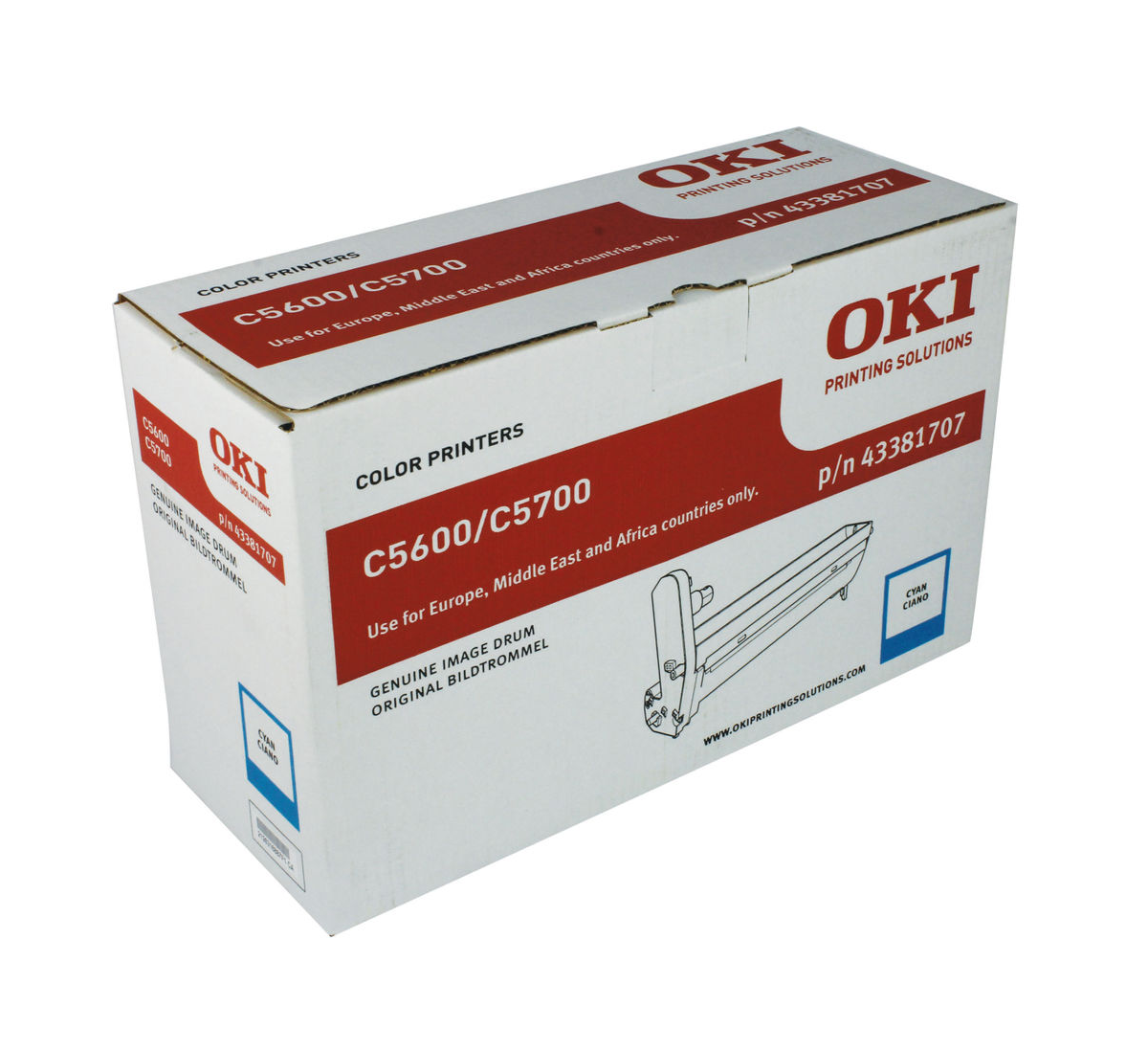 Trống in OKI C5600 Cyan Image Drum – Cho máy in OKI C5600n/C5600dn/C5700n/C5700dn Color LED (C5600 Cyan Drum)