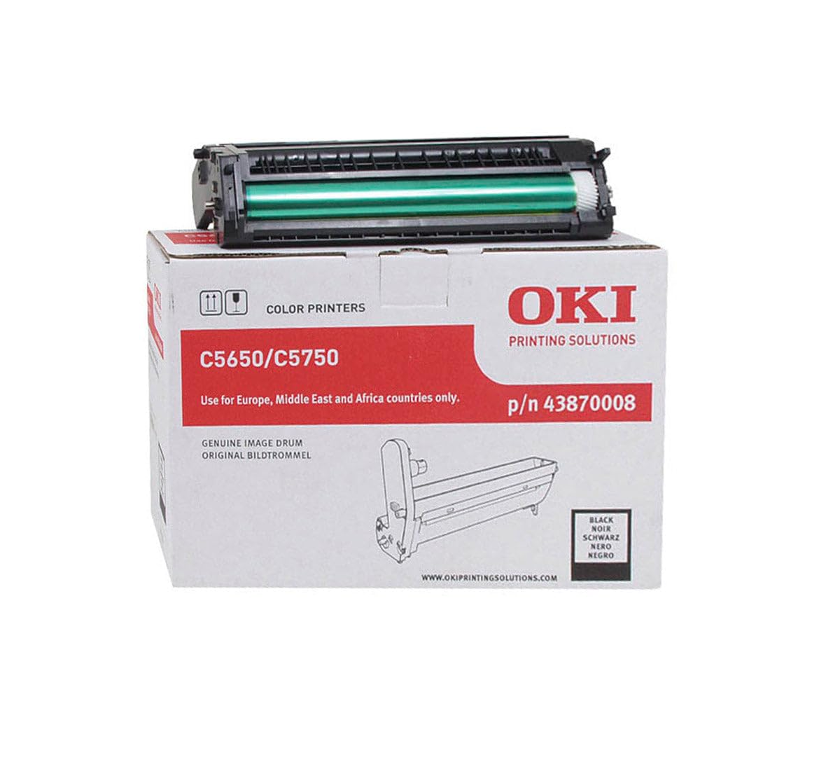 Trống in OKI C5650 Black Image Drum – Cho máy in OKI C5650n/C5650dn/C5750n/C5750dn Color LED (C5650 Black Drum)