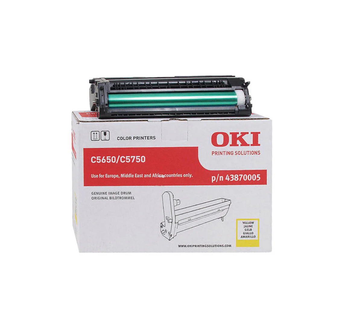 Trống in OKI C5650 Yellow Image Drum – Cho máy in OKI C5650n/C5650dn/C5750n/C5750dn Color LED (C5650 Yellow Drum)