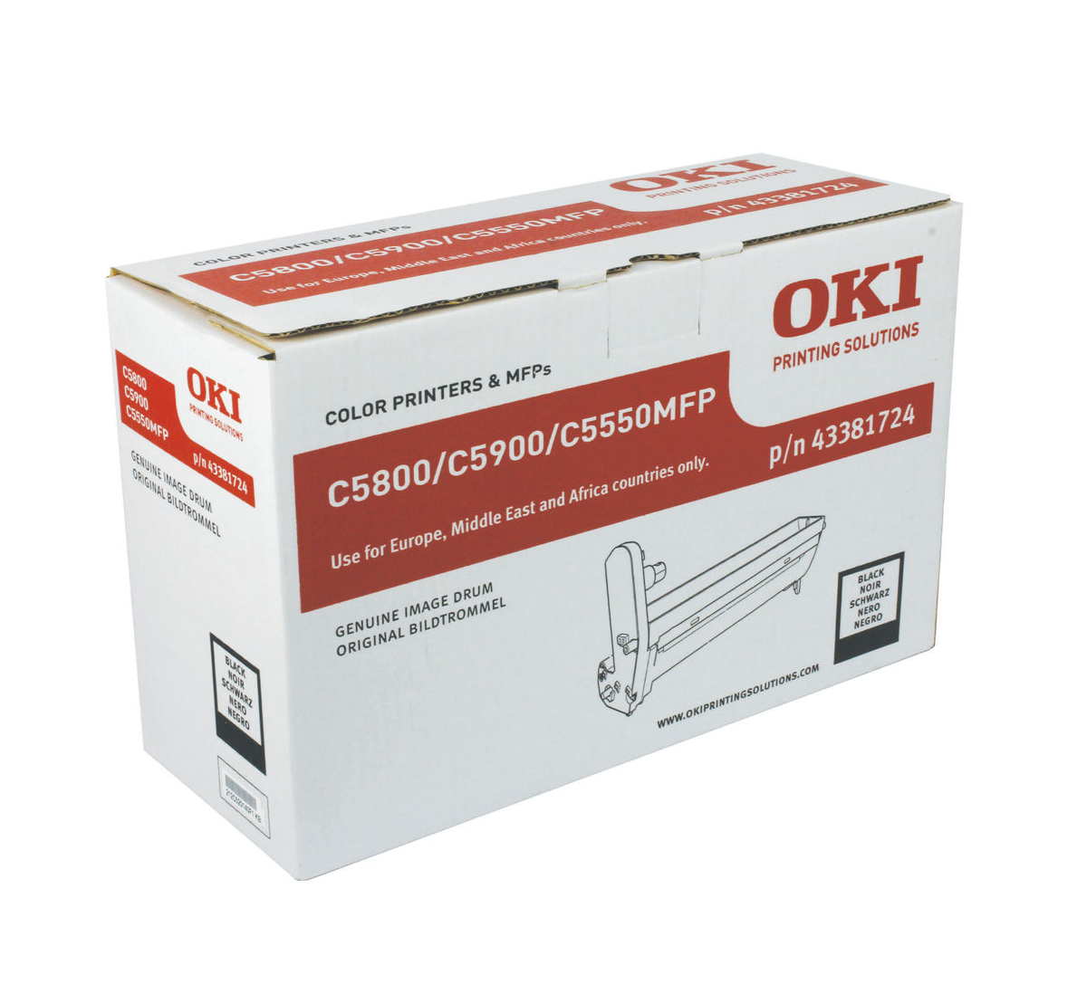 Trống in OKI C5800 Black Image Drum – Cho máy in OKI C5800n/C5800dn/C5900n/C5900dn Color LED (C5800 Black Drum)