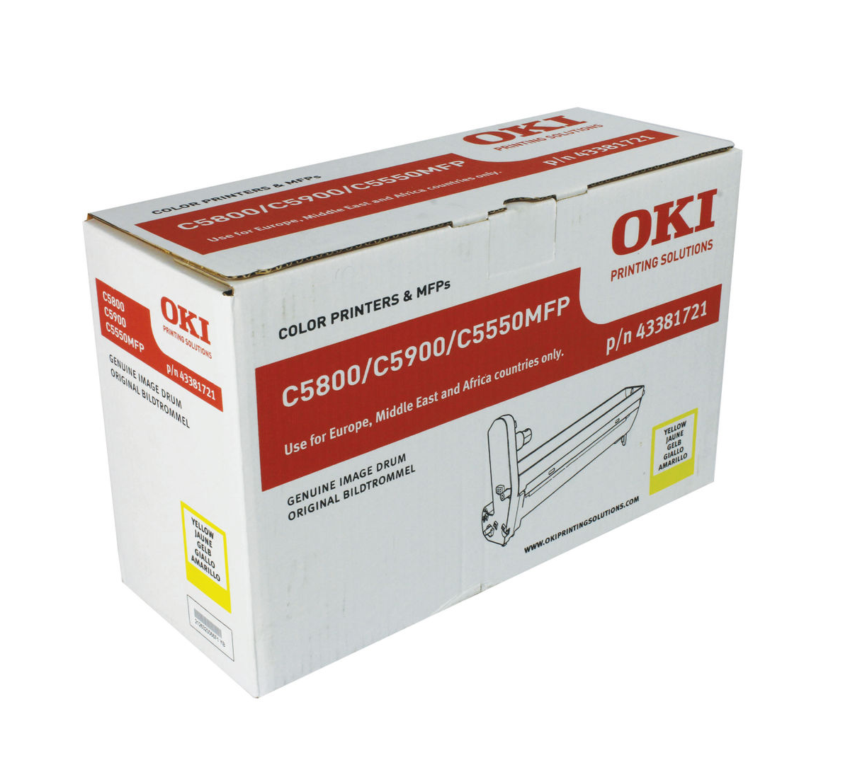 Trống in OKI C5800 Yellow Image Drum – Cho máy in OKI C5800n/C5800dn/C5900n/C5900dn Color LED (C5800 Yellow Drum)