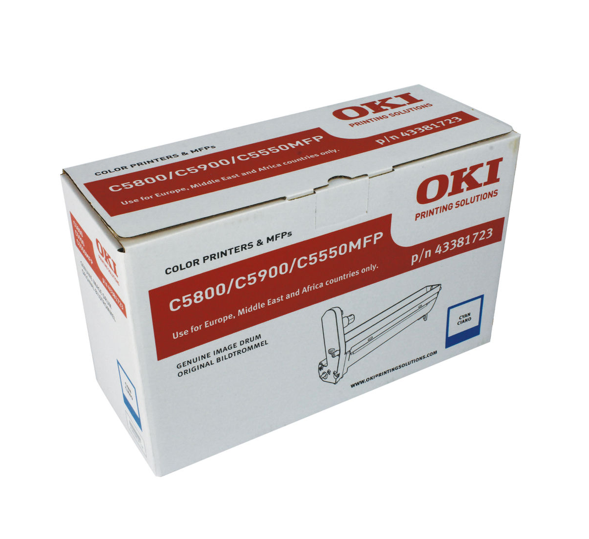 Trống in OKI C5800 Cyan Image Drum – Cho máy in OKI C5800n/C5800dn/C5900n/C5900dn Color LED (C5800 Cyan Drum)