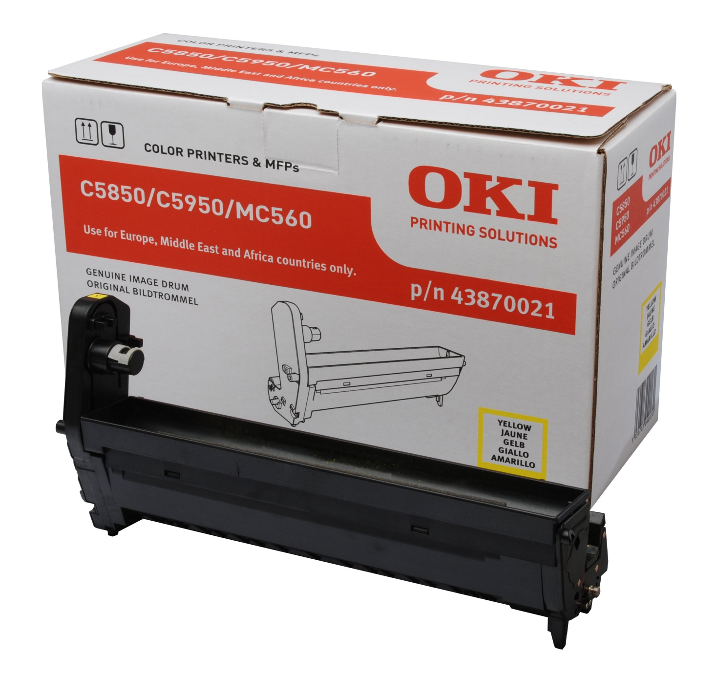 Trống in OKI C5850 Yellow Image Drum – Cho máy in OKI C5850n/C5850dn/C5950n/C5950dn Color LED (C5850 Yellow Drum)