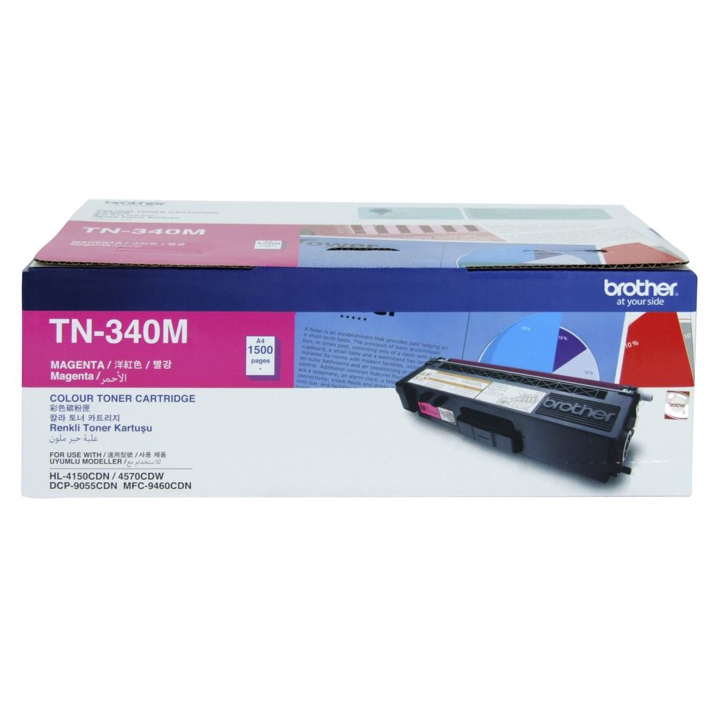 Mực in Brother TN-340M Magenta Original Laser Toner Cartridge – Hộp mực laser màu đỏ chính hãng Brother (TN-340M)
