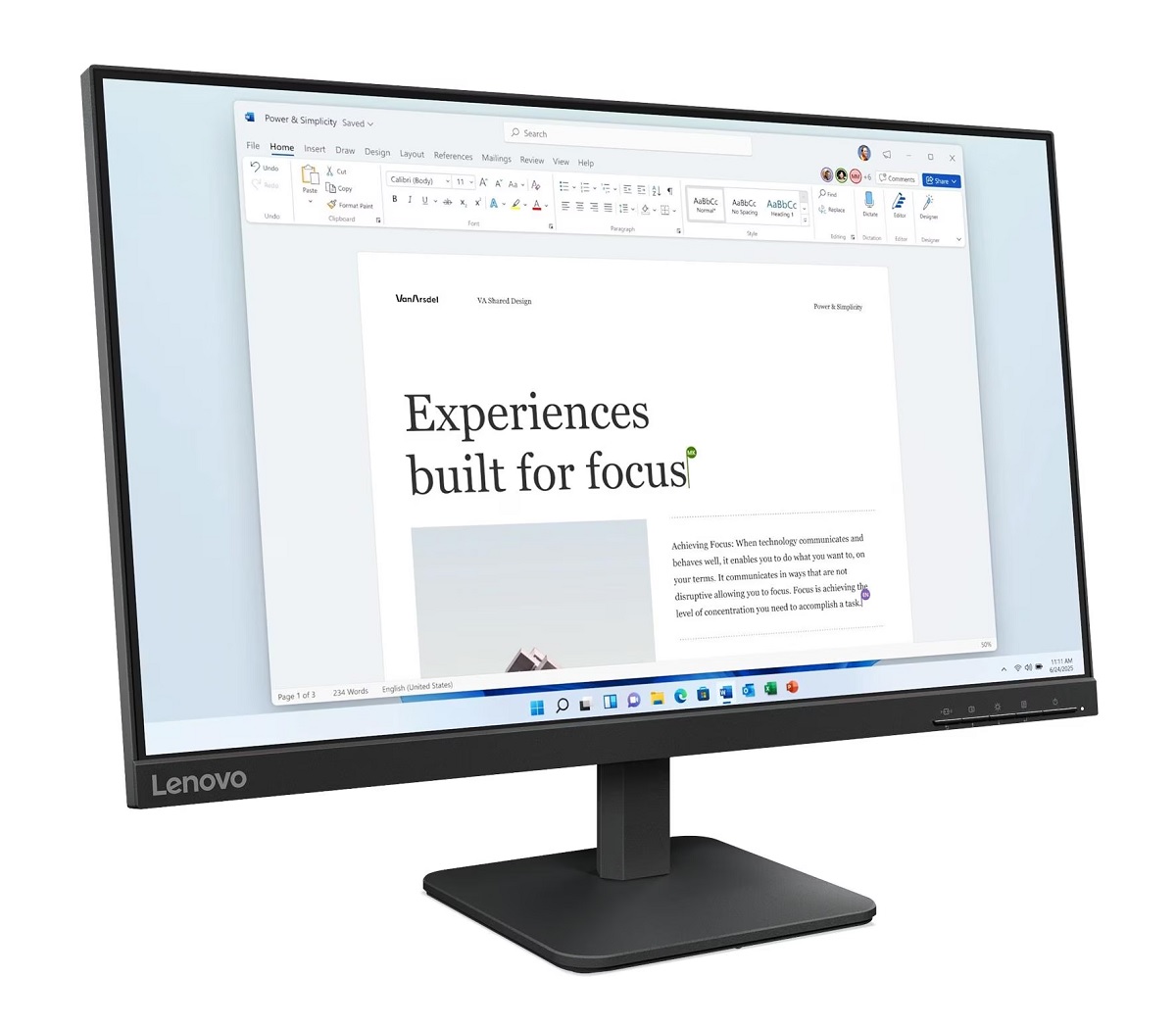 Màn hình Lenovo L24-4e 23.8 inch FHD IPS 100Hz – Viền mỏng, HDMI, VGA cho văn phòng (68C2KAC1VN)