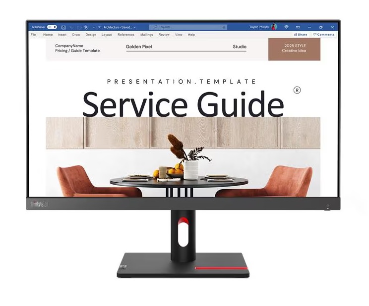 Màn hình Lenovo ThinkVision S24i-30 23.8 inch FHD IPS 100Hz – Viền mỏng, HDMI, VGA cho văn phòng (63DEKAR3WW)